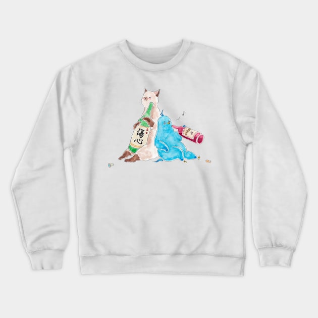 Cheers Animals Crewneck Sweatshirt by TOCOROCOMUGI